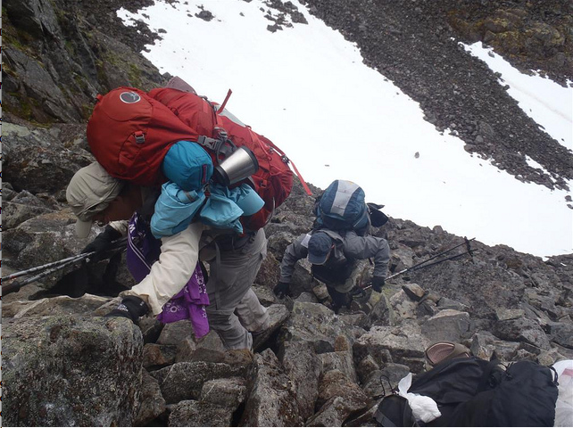 Cheryl
                  and Elroy on Chilkoot Scales