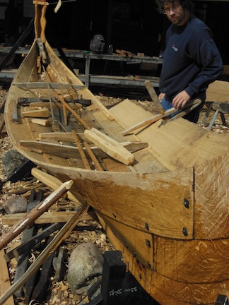 Danish boat building at
                Roskilde