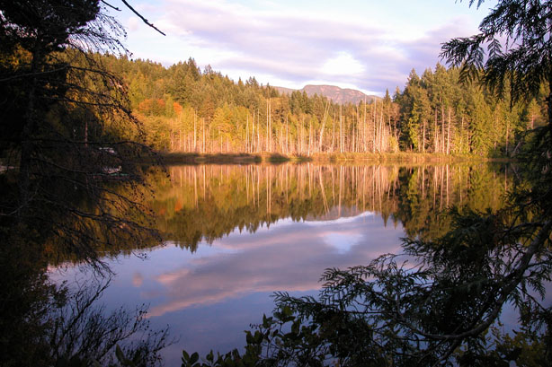 Canadian
                  lake at sunset